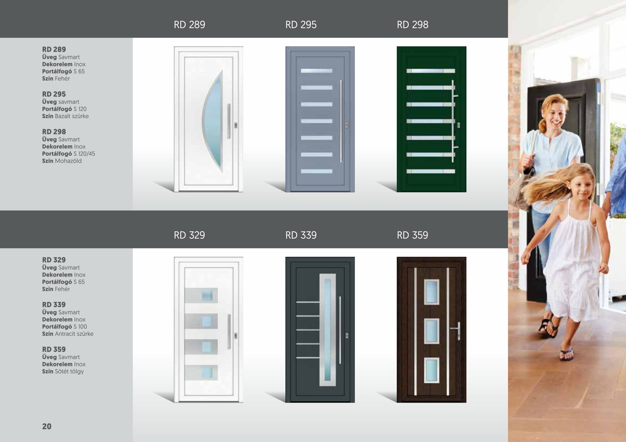 Modern ajtóbetét hangulatkép